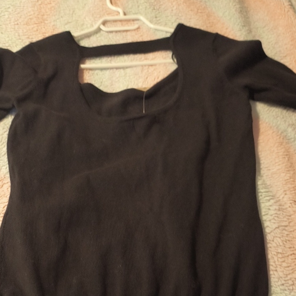 Guess Black Rhinestone Logo Sweater - Picture 3 of 3